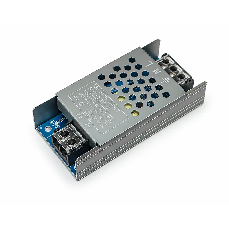 Transformateur de puissance de commutation de pilote de diode électroluminescente mince (LED) - 60 W 12 V 24 V AC220-240 V - Disponible en 100 W 150 W 200 W 300 W 4