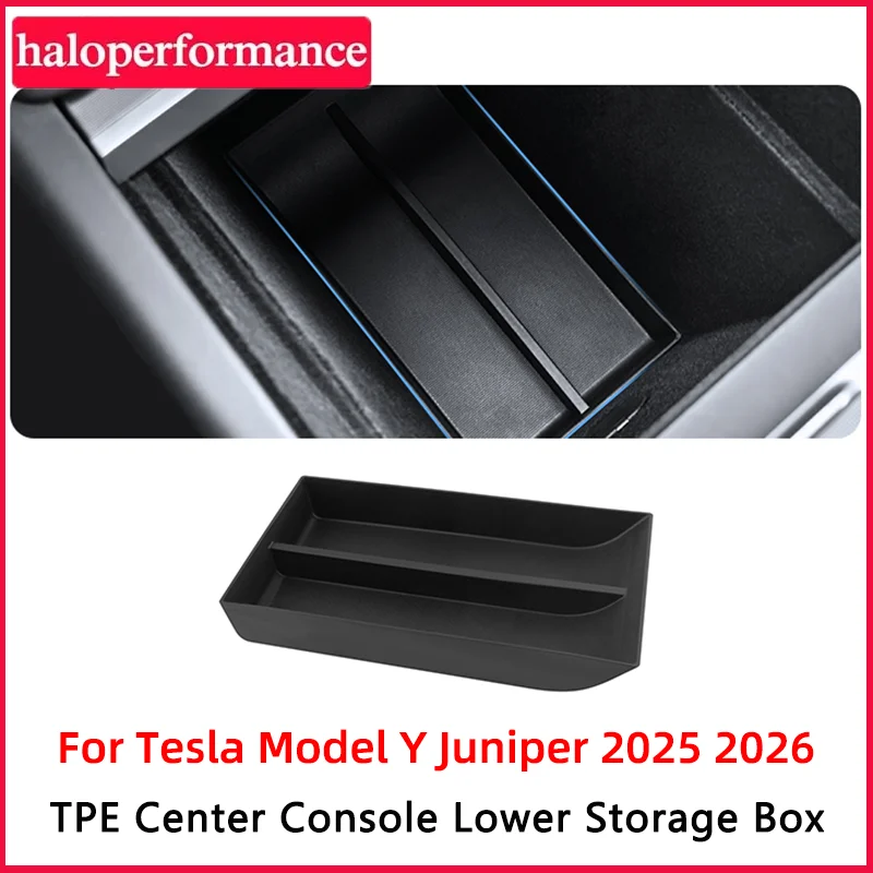 

Ящик для хранения центральной консоли автомобиля для Tesla Model Y Juniper 2024, аксессуары, нижний органайзер из ТПЭ, лоток, скрытое укладки, уборка