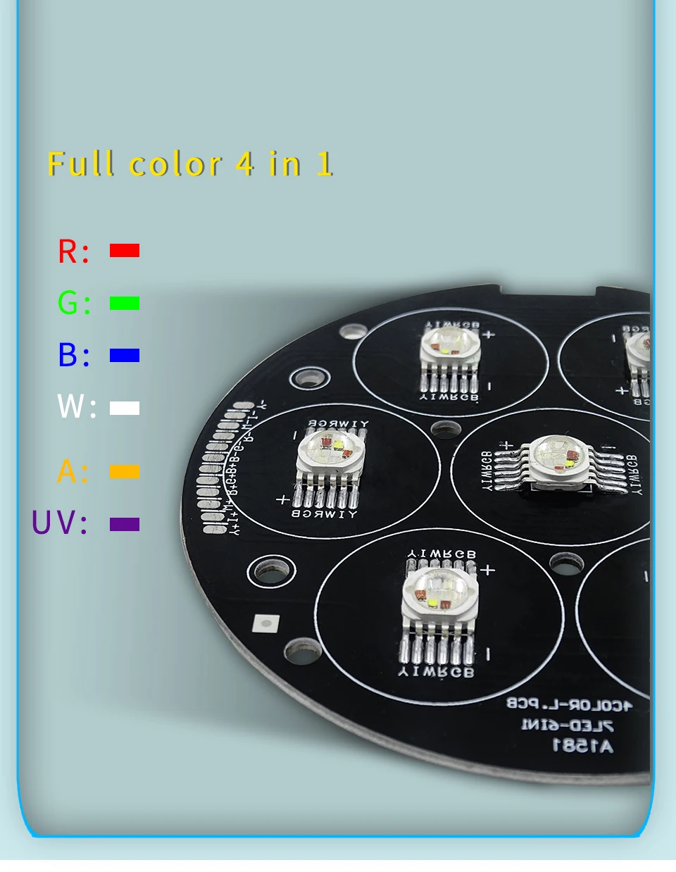 Ersatzteile 7x12w RGBW/7x18w RGBWAUV Moving Head Licht LED Board Bühnenlicht Zubehör – Detail 5