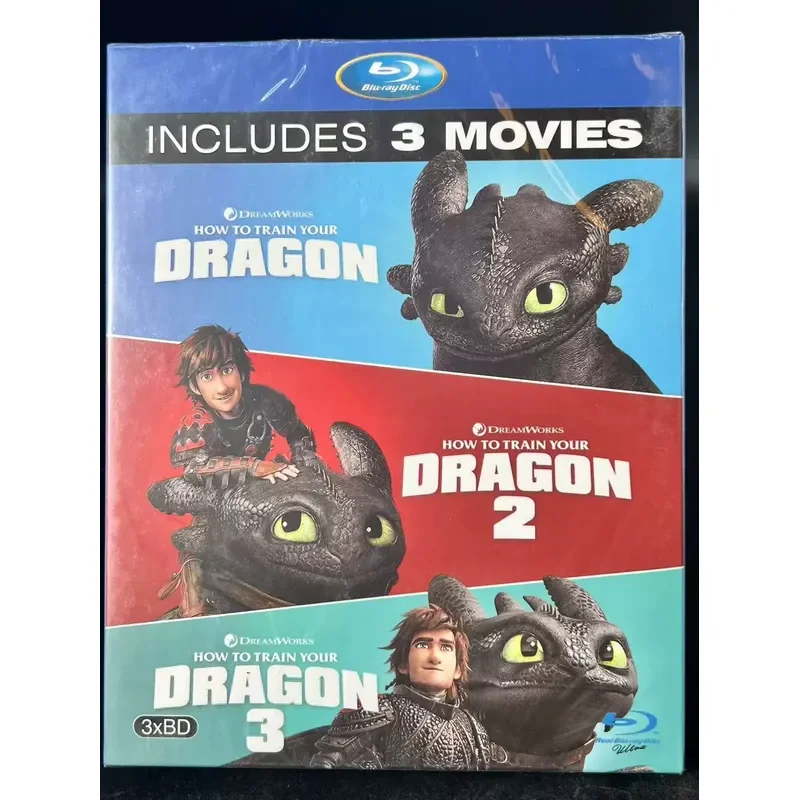 New BD Blu-ray High Definition Dragon Trainer 1-3 Three Discs English 5.1 Guoying Zhongfan