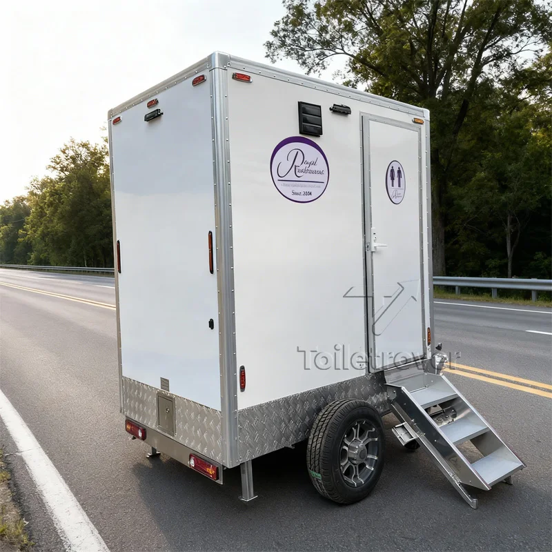 

Многофункциональный передвижной туалет из нержавеющей стали, уличный портативный санузел, прицеп-туалет на 4 кабинки для продажи