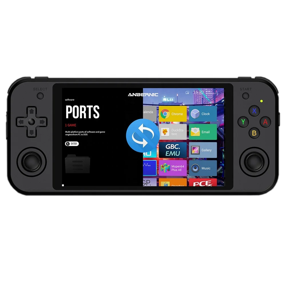 

2024 New RG552 64GB Retro Handheld Game Console Player 5.36 Inch IPS Screen Linux for Android Dual System Support PS1