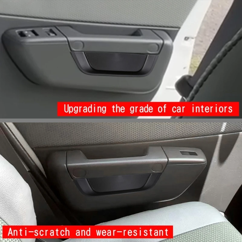 Vehicle Door Pull Storage Bins for 2014 Town, 2-Piece Black ABS Open-Top Inserts with Press-In Installation for Accessible H9EE