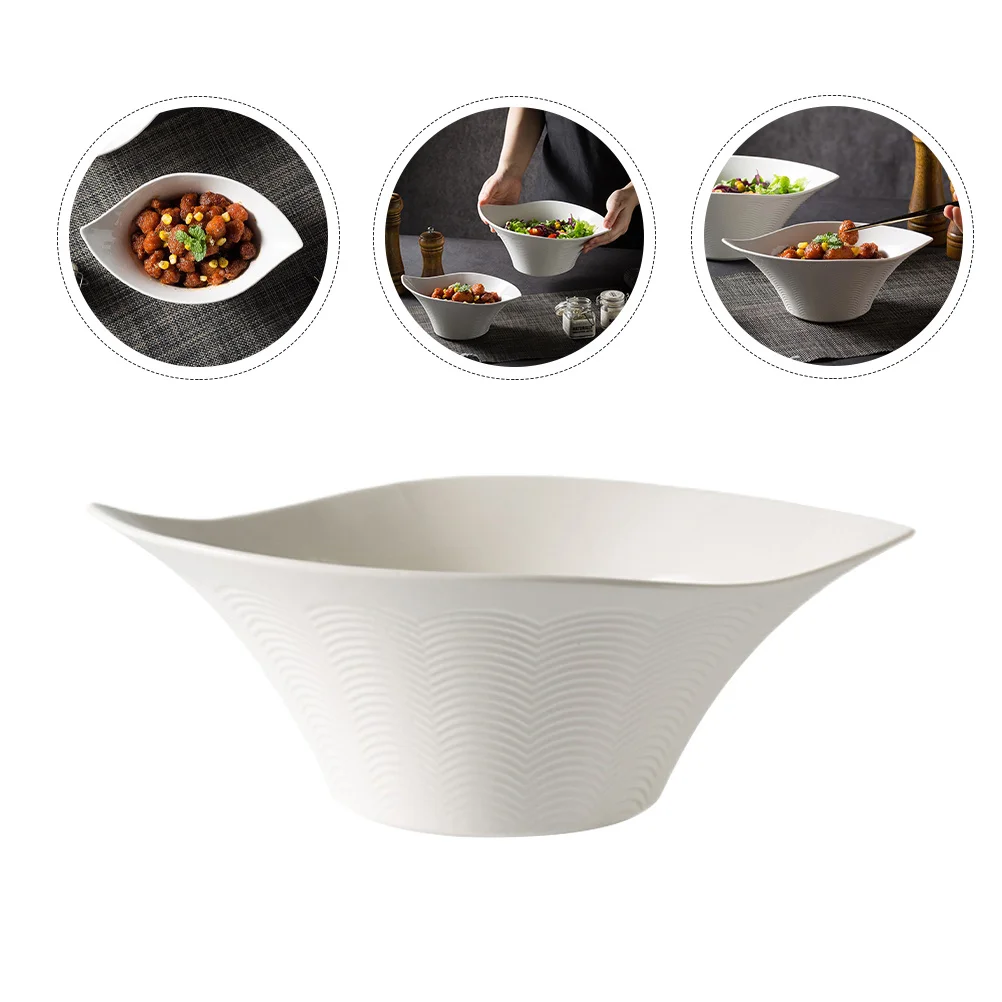 

1Pcs Noodle Bowl Creative Design Large Capacity Kitchenware Perfect for Ramen Soup Rice Salad Mixed Meal Serving Bowl