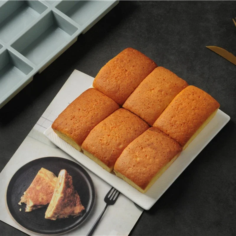 Muffin Cake Mold Mini NonStick Square Cake Pans Silicone Bread Toast Mould Bread Meatloaf Cornbread Brownie Molds Making