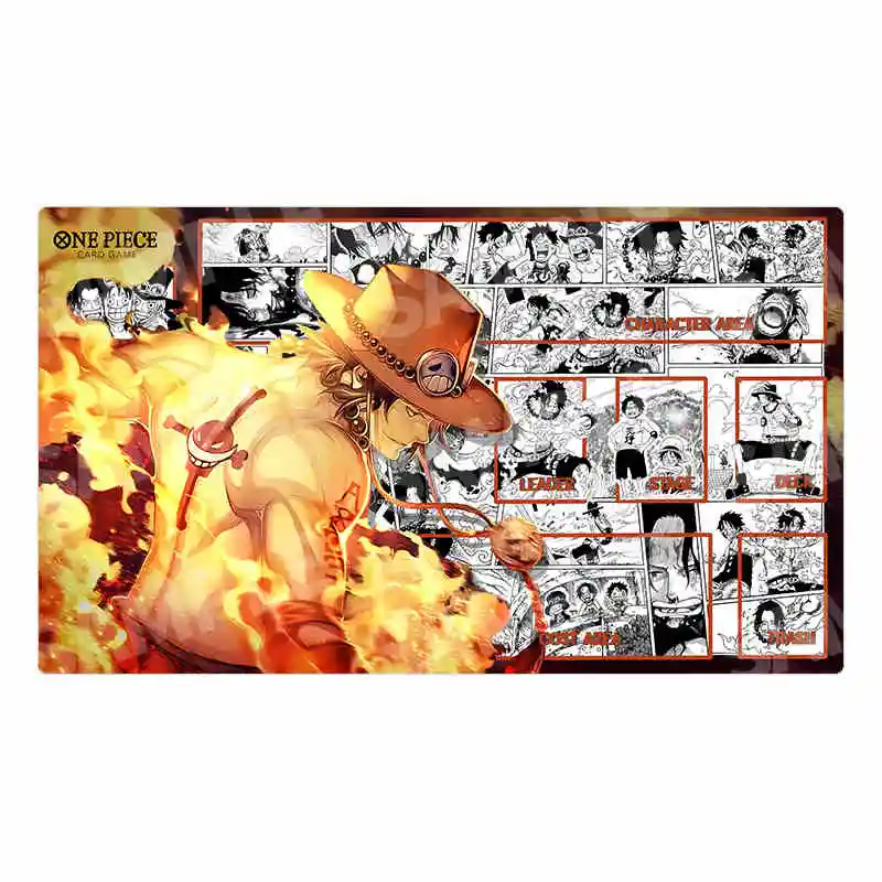 600X350X2Mm One Piece Luffy Nami Battle Card Table Mat Opcg Enel Ace Smoker Board Game Card Duel Plate Mat Anime Gift Toys