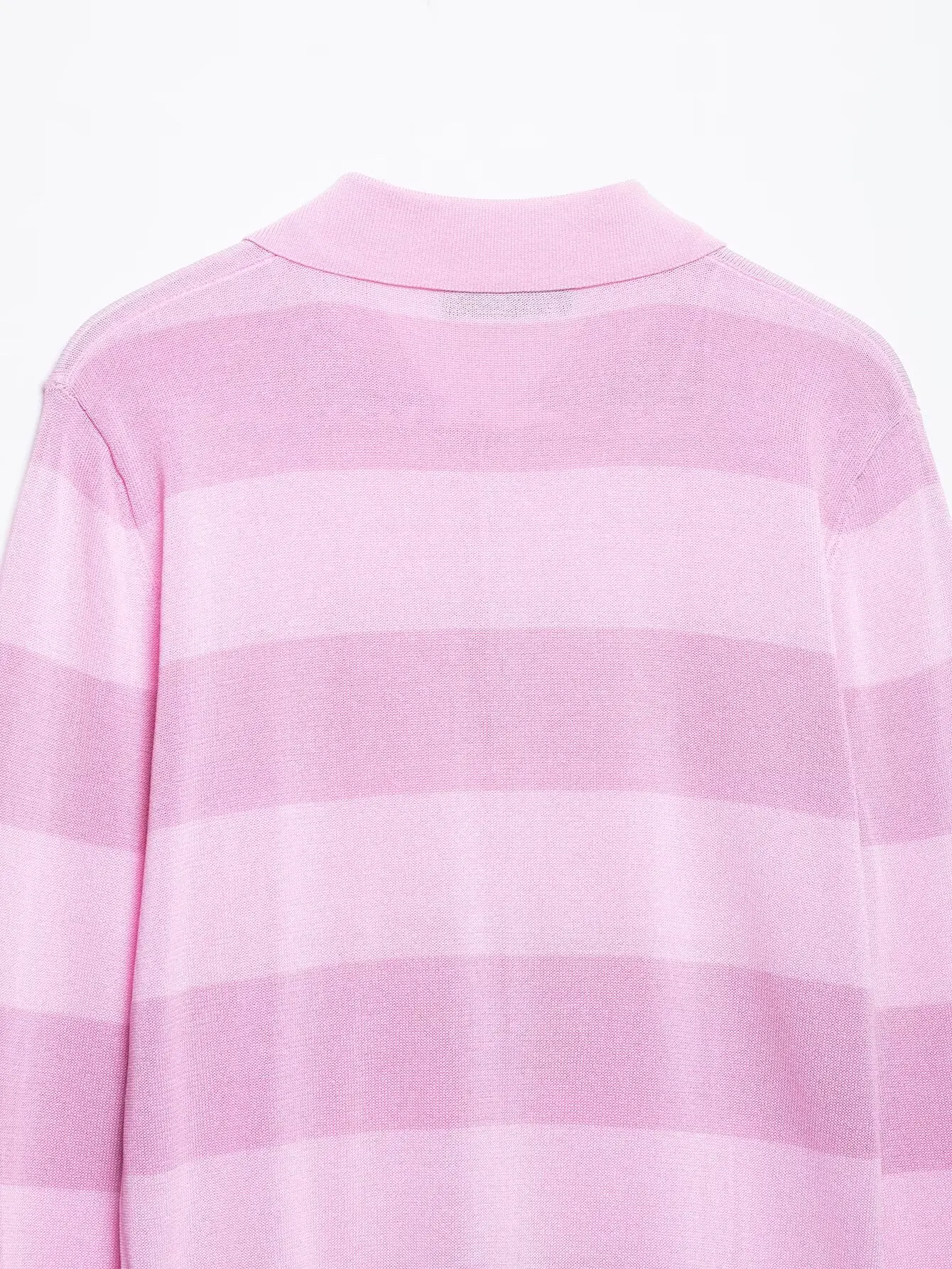 TFMLN 2026 Damen Mode Gestreifter Strick-Cardigan Einreihig Langarm Polokragen Pullover Trend Lässiger Strickmantel – Detail 7