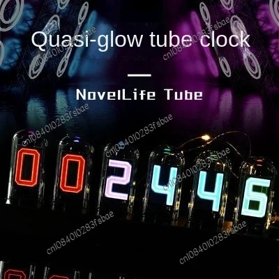 DIY Creative Retro IPS RGB Pseudo-nixie Tube Clock Desktop Ornaments Mobile APP Control