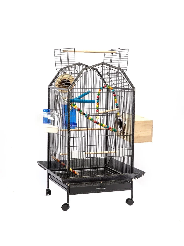 

Bird Cage Parrot Xuan Feng Peony Octopus Breeding Bird Cage Accessories Complete Large Household