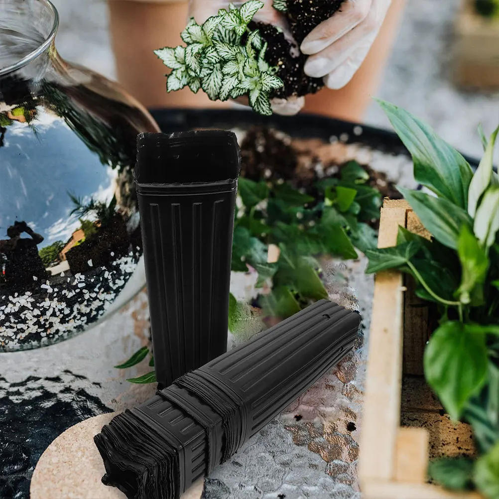 60 قطعة أواني شجرة Pp سميكة في الهواء الطلق حديقة كوب التغذية زراعة الحضانة كاتب الحاويات زهرة الخضار تنمو الكؤوس