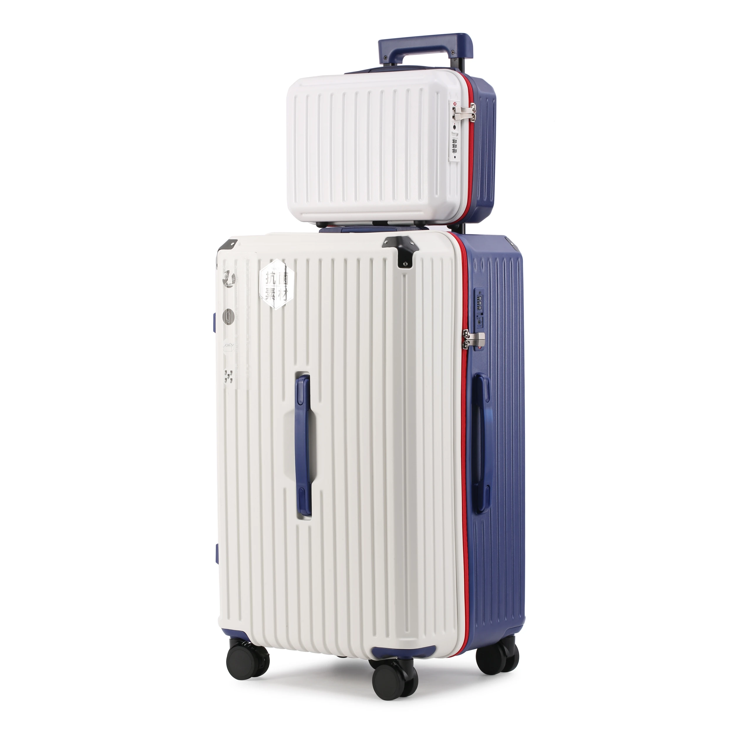 

Large Capacity Travel Suitcase 22/24/26/28inch Rolling Luggage Zipper TSA Lock with 5 Spinner Wheels Cup Holder Charging Port