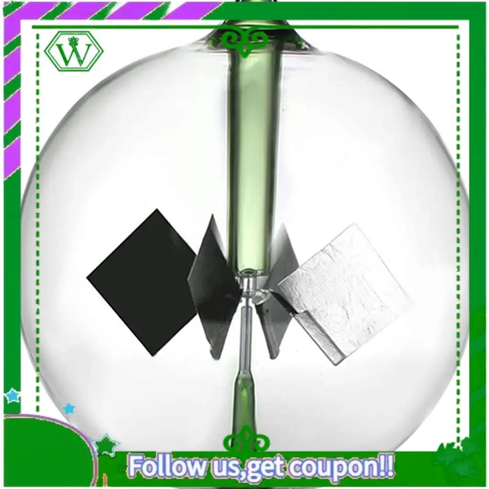ABIK-2X Green Solar Power Radiometer Crookes Solar Energy Spinning Vanes Windmill Gift Home Desk Decoration