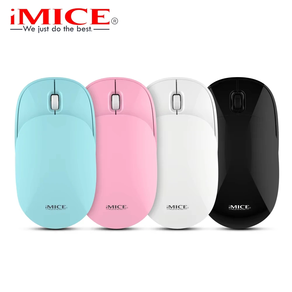 iMICE E-1100 Wireless Mouse Rechargeable Silent Mice PC Laptop Computer Mous 2.4Ghz Receiver Bluetooth Optical Mice Mini Slider