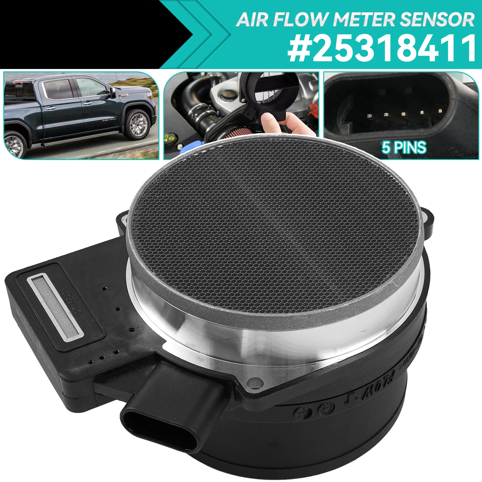 

Mass Air Flow MAF Meter Sensor For Chevrolet Avalanche 1500 2500 C3500 SSR Silverado 1500 2500 3500 Corvette15904068 25318411