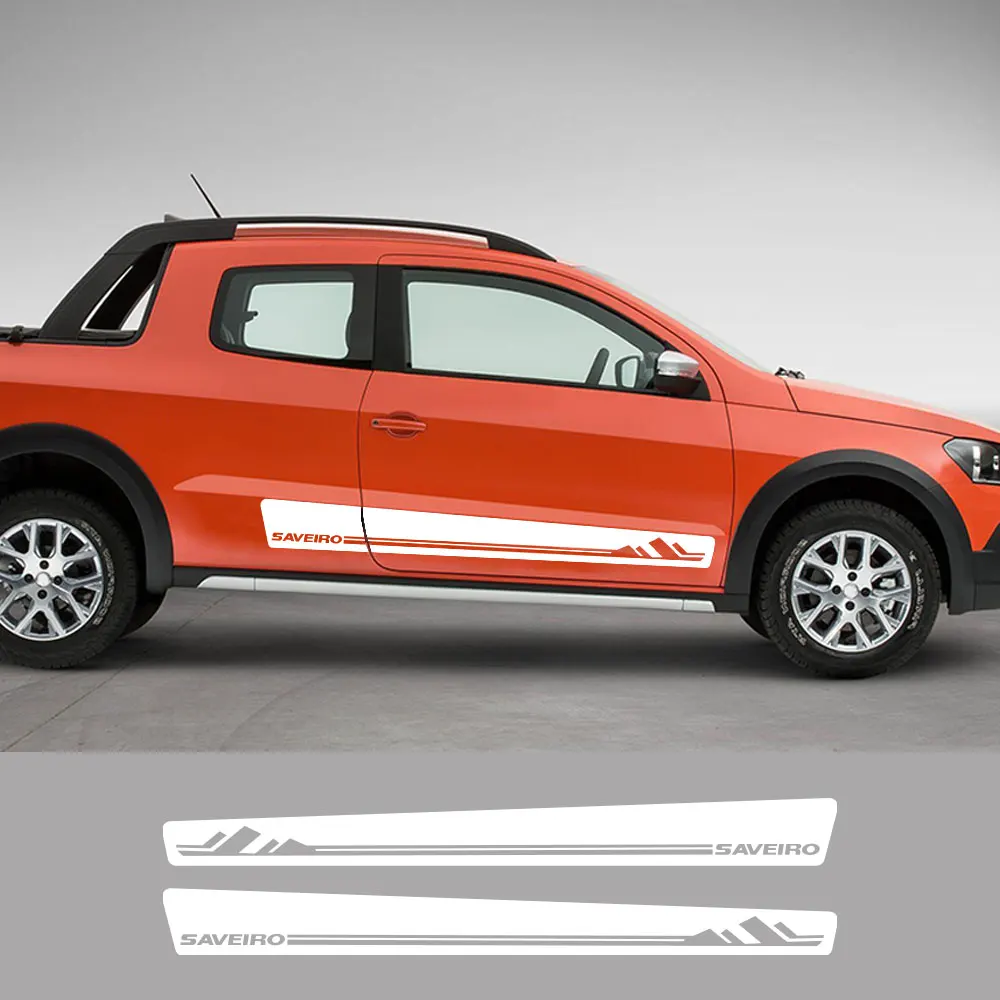 

Автомобильные наклейки для Фольксваген савере пикапа дверь боковая юбка полосы наклейки графика грузовика виниловый декор крышка автомобильные аксессуары