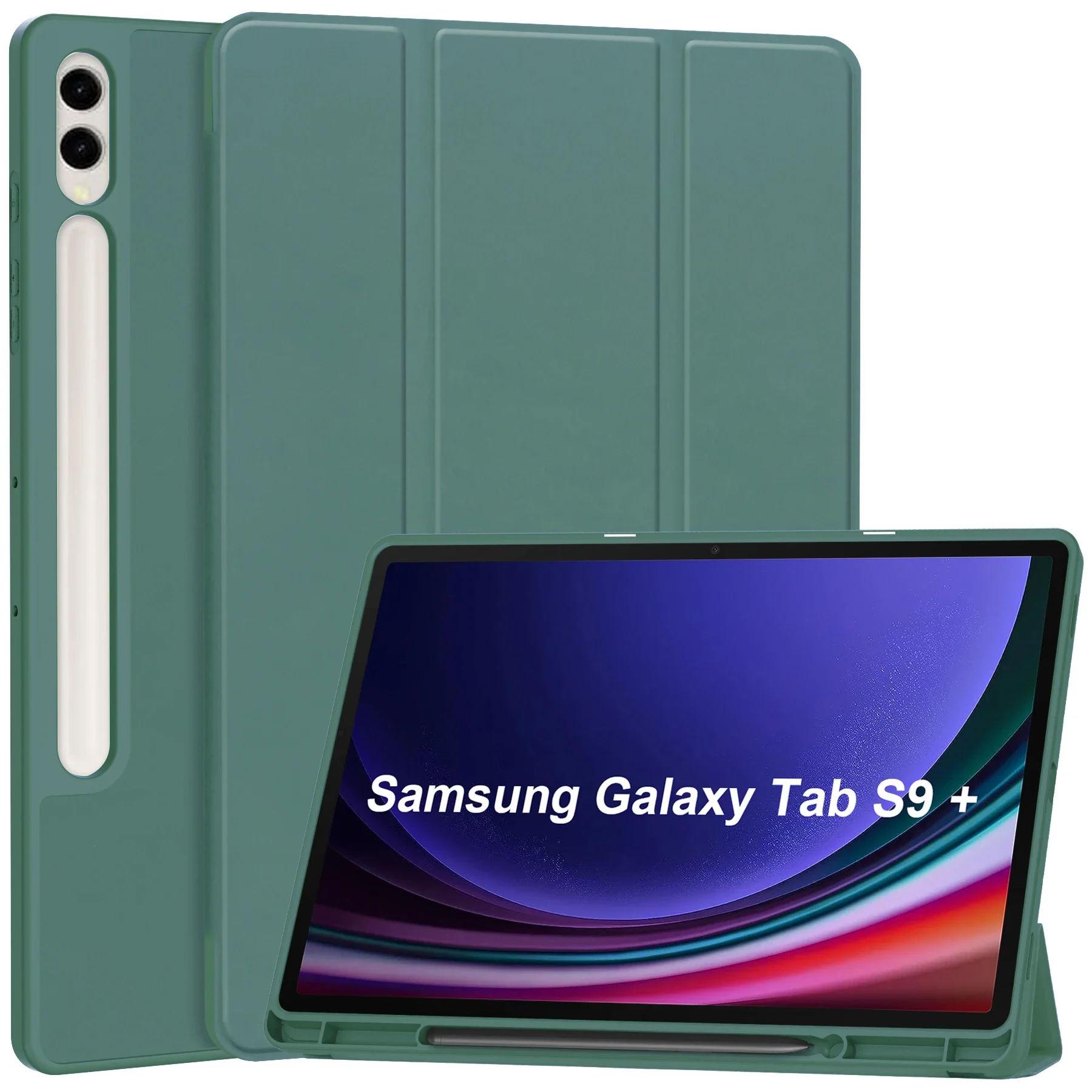 Étui pour tablette Samsung Galaxy Tab S9 FE 11 pouces, housse en cuir dur, antichoc, support à rabat, FE Plus 12.4