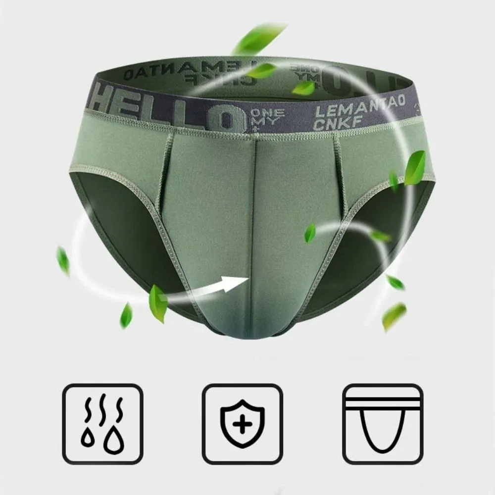 

5PCS Breathable Low Waist Men Thin Panties Elastic Male Lingerie Underwear for Men Briefs Letter Underpants Men