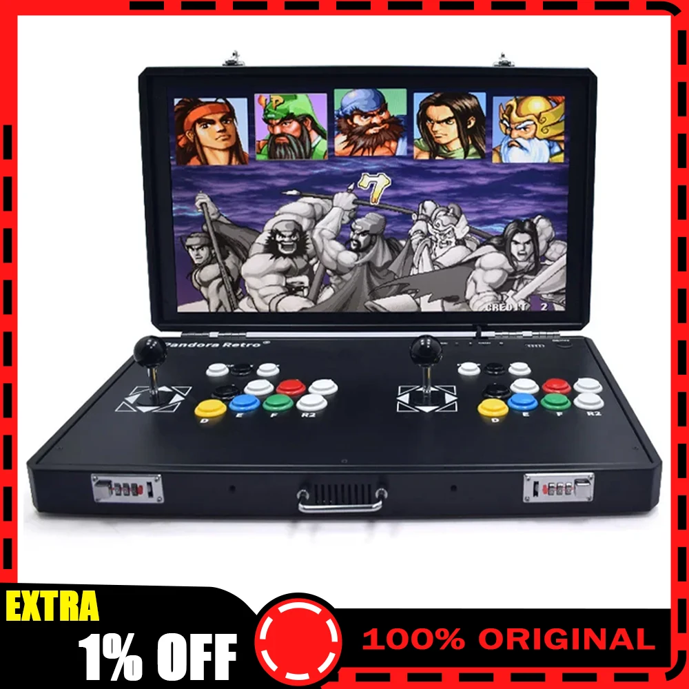 Retro Double Rocker Folding Pandora Arcade H3 S812 Moonlight Box 24-inch Home Game Fighting Custom Machine Double Game Machine