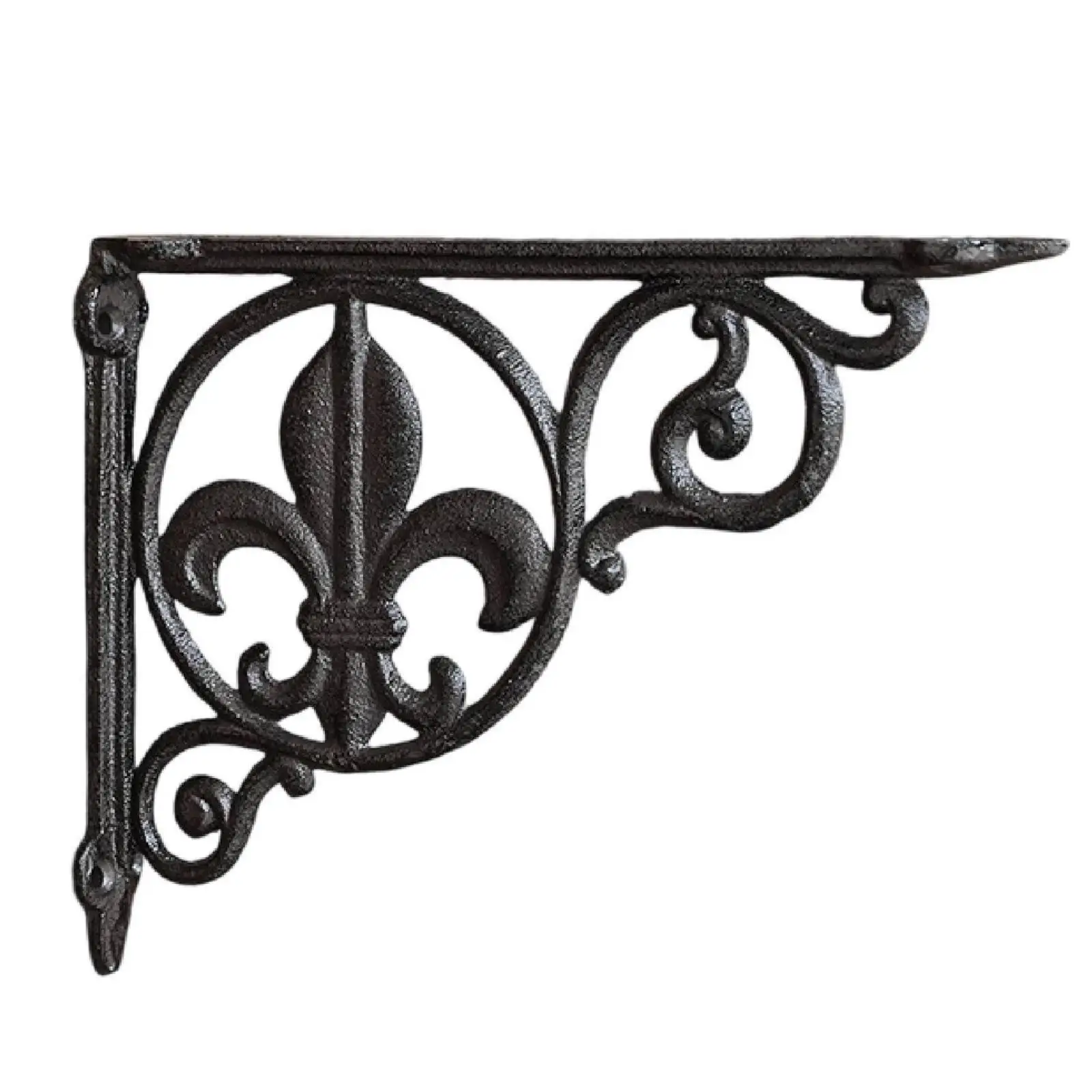 Wall Mounted Shelf Compact Cast Iron Triangle Bracket Easy Install Storage Support for Kitchen Pantry