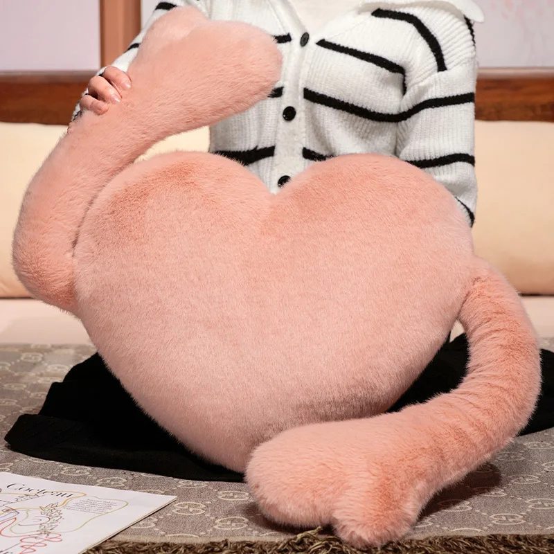 7 Colors 50CM Soft Love Pillow with Palm Kawaii Heart Plush Toys for Home Sofa Cushion Decoration Stuffed Dolls for Lover Gifts