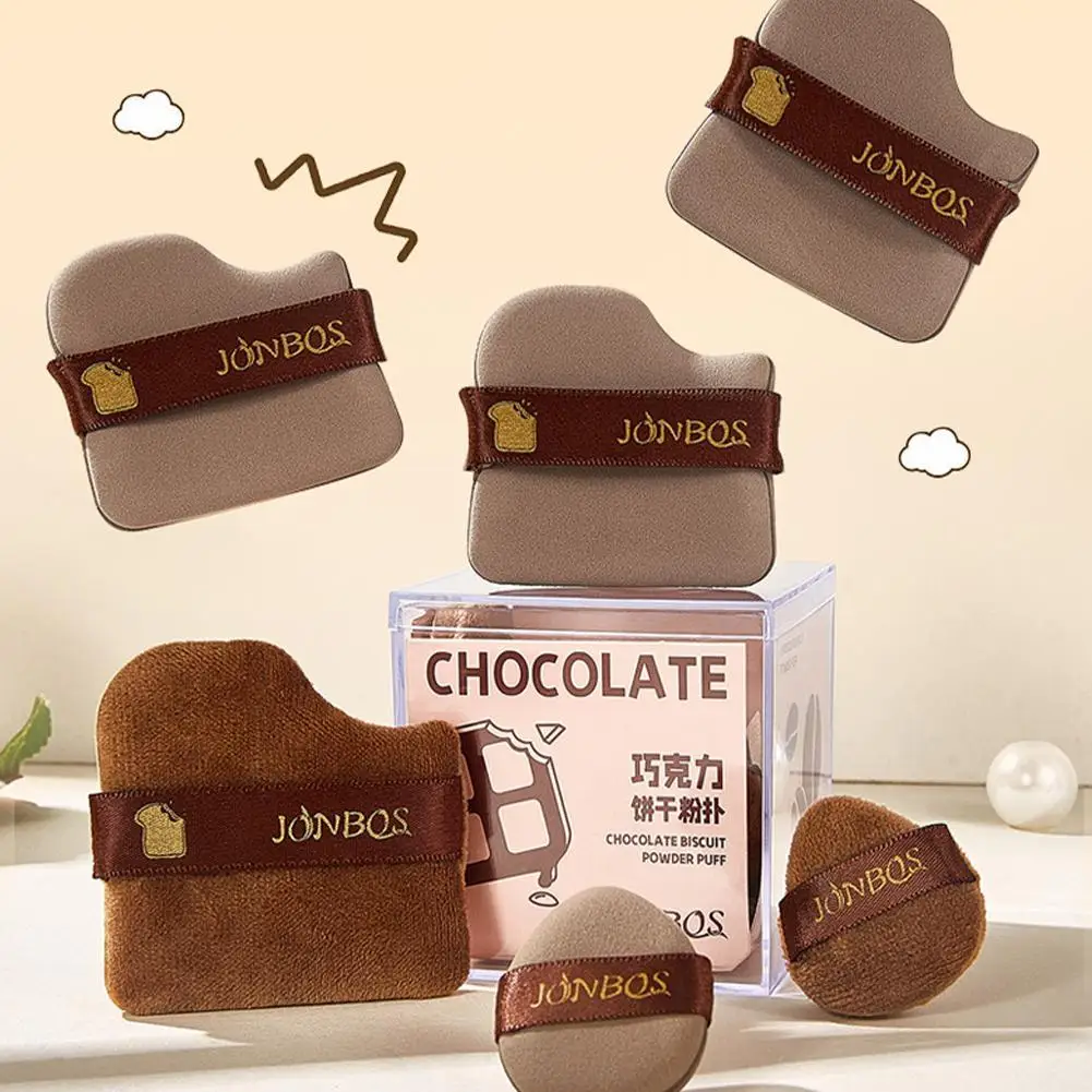 Juego de 6 unidades de esponjas de maquillaje universales, compuesto por 1 soplo de polvos sueltos, 3 esponjas, 2 mini pulgares hacia arriba