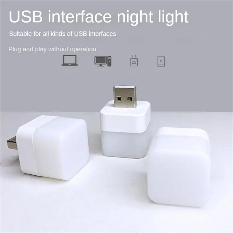 Led Light Mini USB Night Light Lamp Warm White Eye Protective Book Reading Lamp Lighting Lamps Bedroom Lights Room