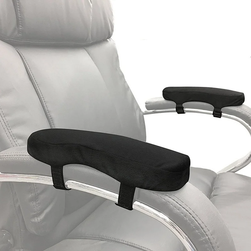 2Pcs Slow Rebound Memory Foam Armrest Cushion Pad Chair Mat Elbow Rest Cover Home Office Chair Arm Cover