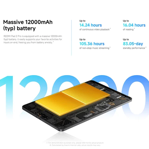 Планшет Xiaomi Redmi Pad 2, 12.1", 6/128ГБ, 8/256ГБ, Wi-Fi, Android