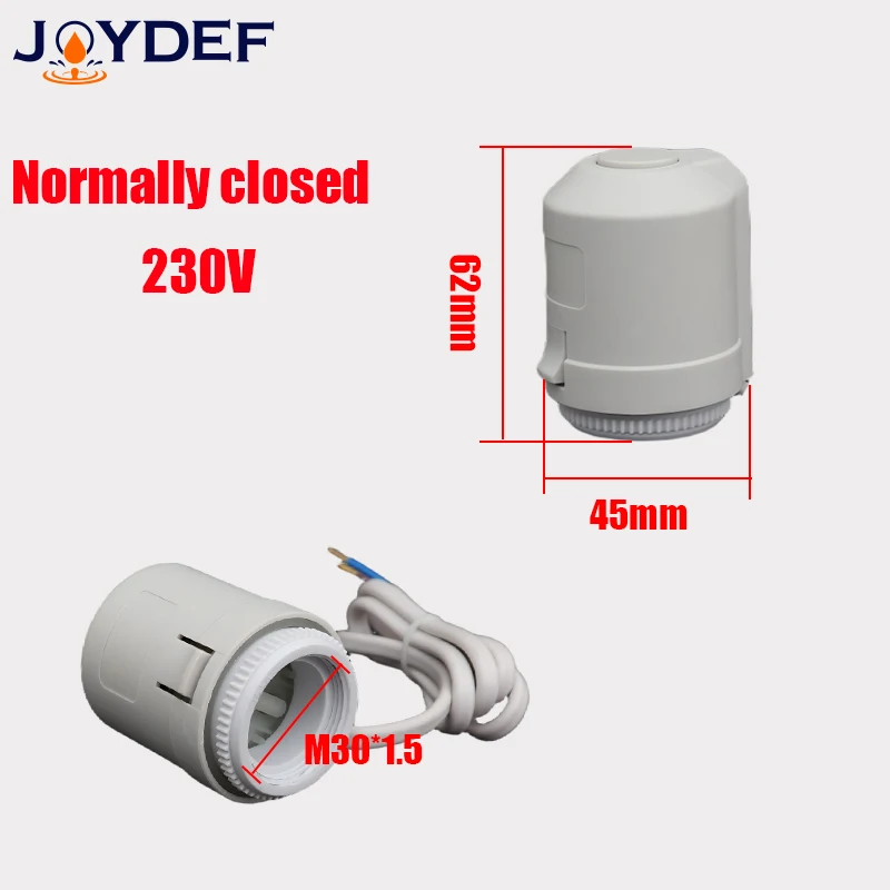 C30 1/5/10 Pieces 230v 24V Normally Closed  M30*1.5mm Electric Thermal Actuator for Underfloor Heating TRV Radiato