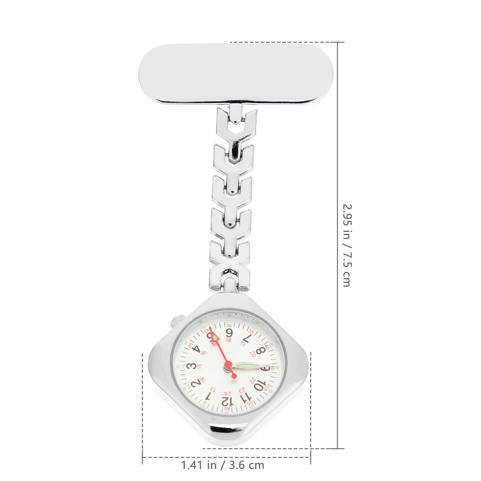 1Pcs Nurse Pocket Watch Medical Chest Watch Lightweight Luminous Clear Dial Timing Tool for Doctors Nursing Staff