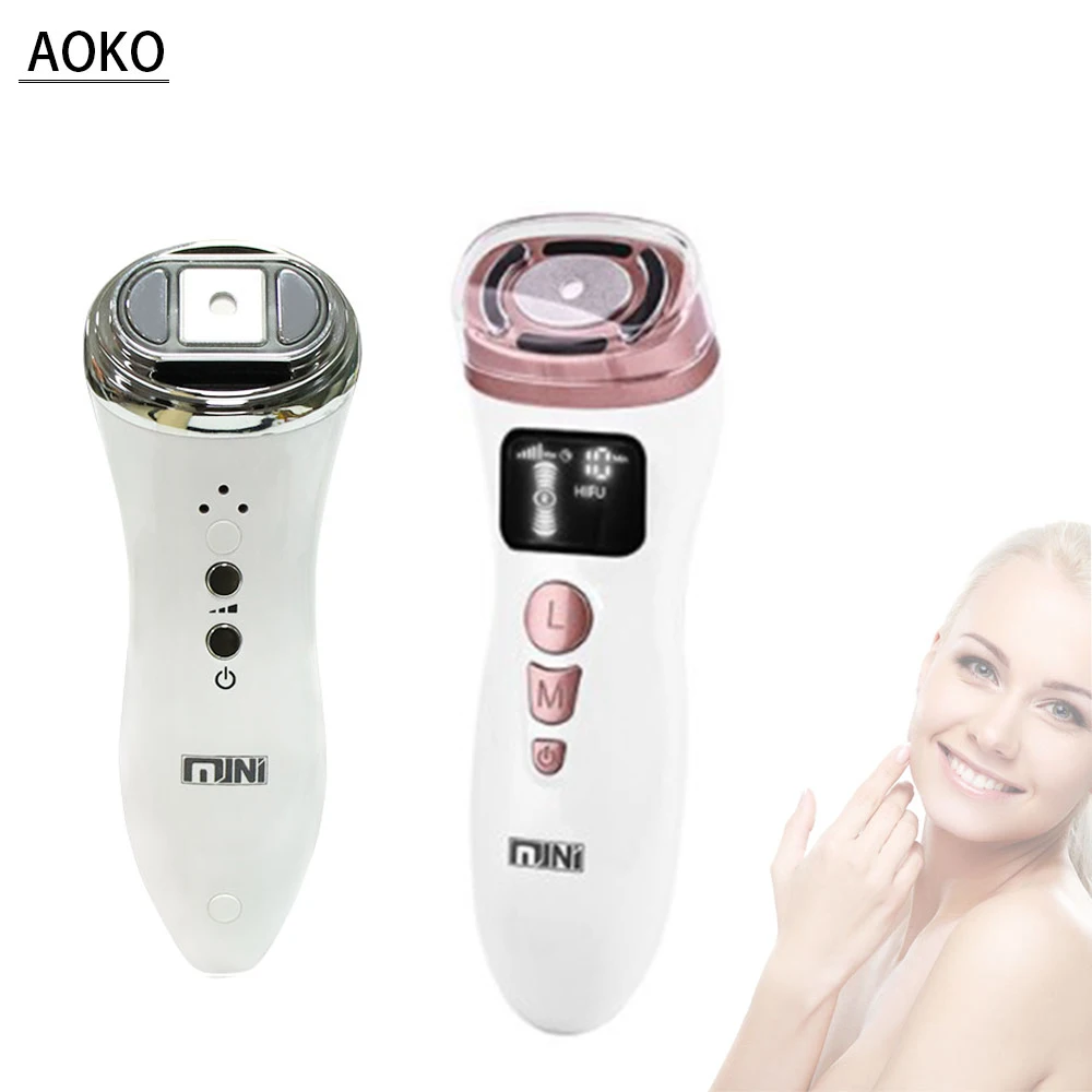 

AOKO New mini Fat Burning ultrasonic machine EMS micro current facial beauty instrument firming skin care anti-wrinkle tool