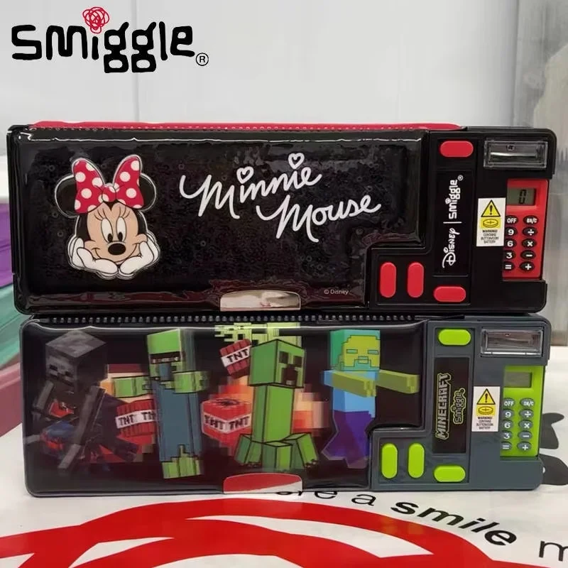 Australian Smiggle Pop-Up Stationery Disney Minnie Automatic Pencil Case Pencil Sharpener Calculator Storage Box Student' Gifts