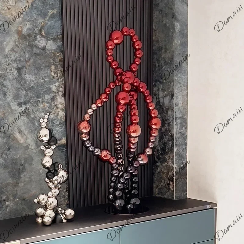 High-end metal combination ball art sculpture ornaments for villas offices hotels living rooms dining rooms, dining tables, etc