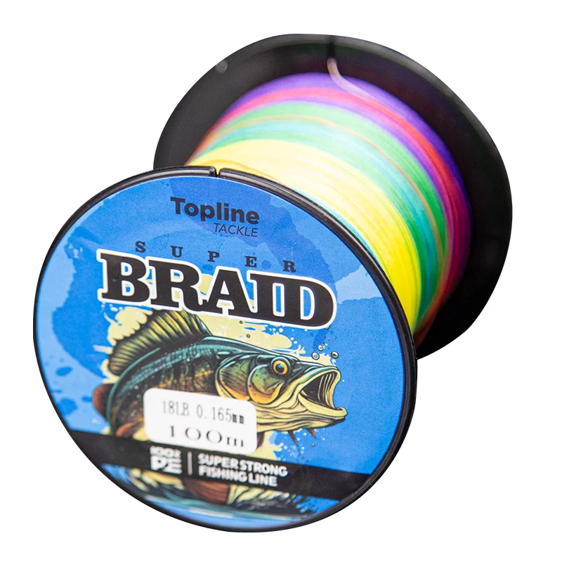 PE Braided Fishing Lines 100M 4 Strands 18LB 8.16KG Super Strong Fishing Wire Japan Multicolor Multifilament Line for Saltwater