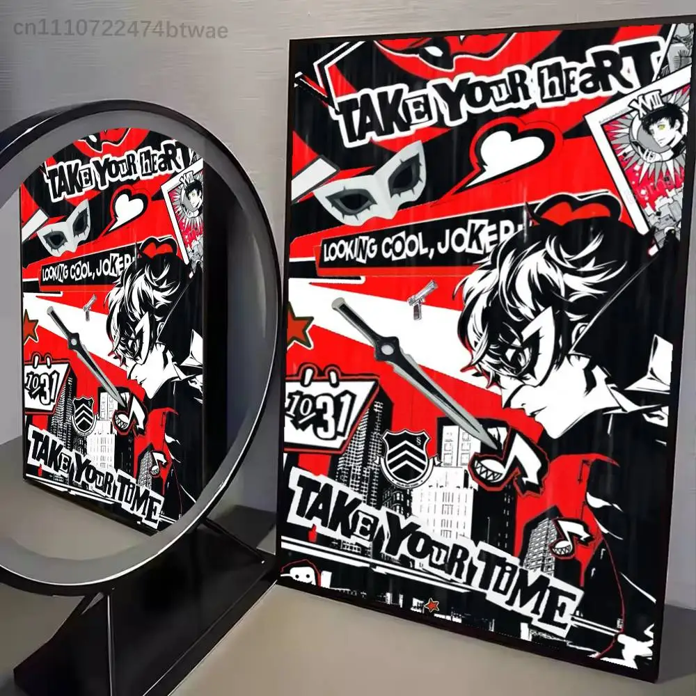 Game P-Persona 5 Joker Poster Fancy Poster Wall Sticker for Living Room Bar Vintage Decorative Painting