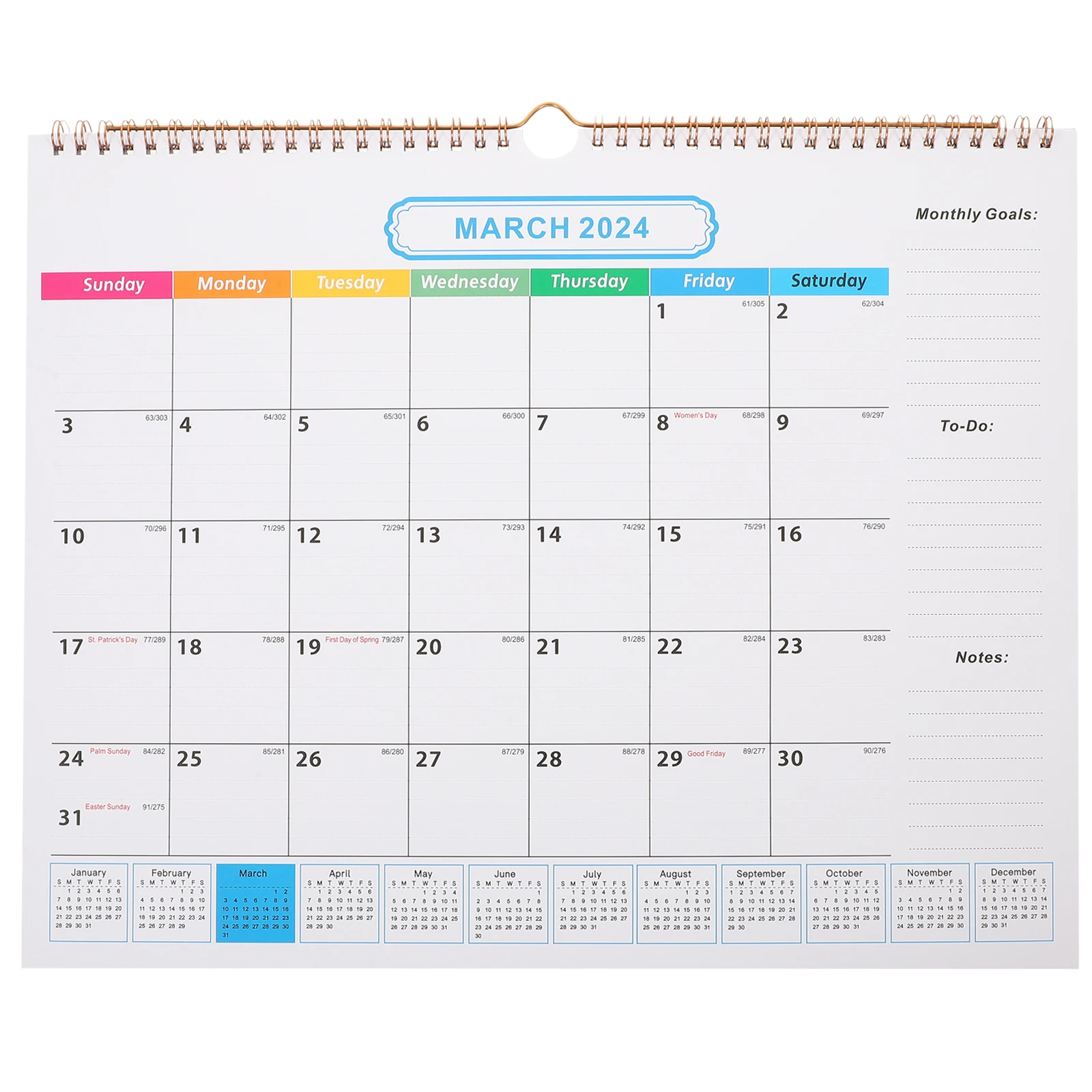 

2023-2024 Wall Monthly Calendar For Home Office Sturdy Appointment Countdown Daily Use Hanging Calendar Room Decoration