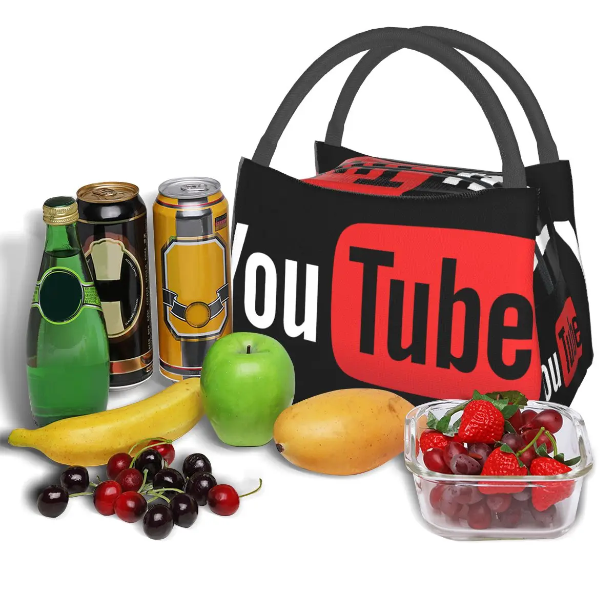YouTube Logo Portable insulation bag for Cooler Food Office Pinic Container