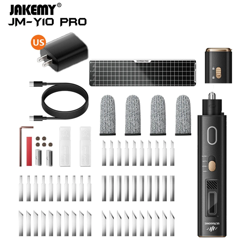 Jakemy JM-Y10 プロ超音波切断ナイフ OLED スクリーン過熱保護 DIY