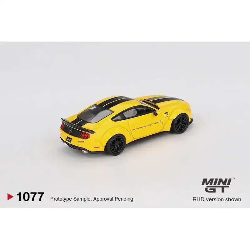 

Предпродажа MINIGT 1077 1:64 LBWK FORD MUSTANG LB WORKS, тройная модель автомобиля, коллекция игрушек, желтый, литой под давлением