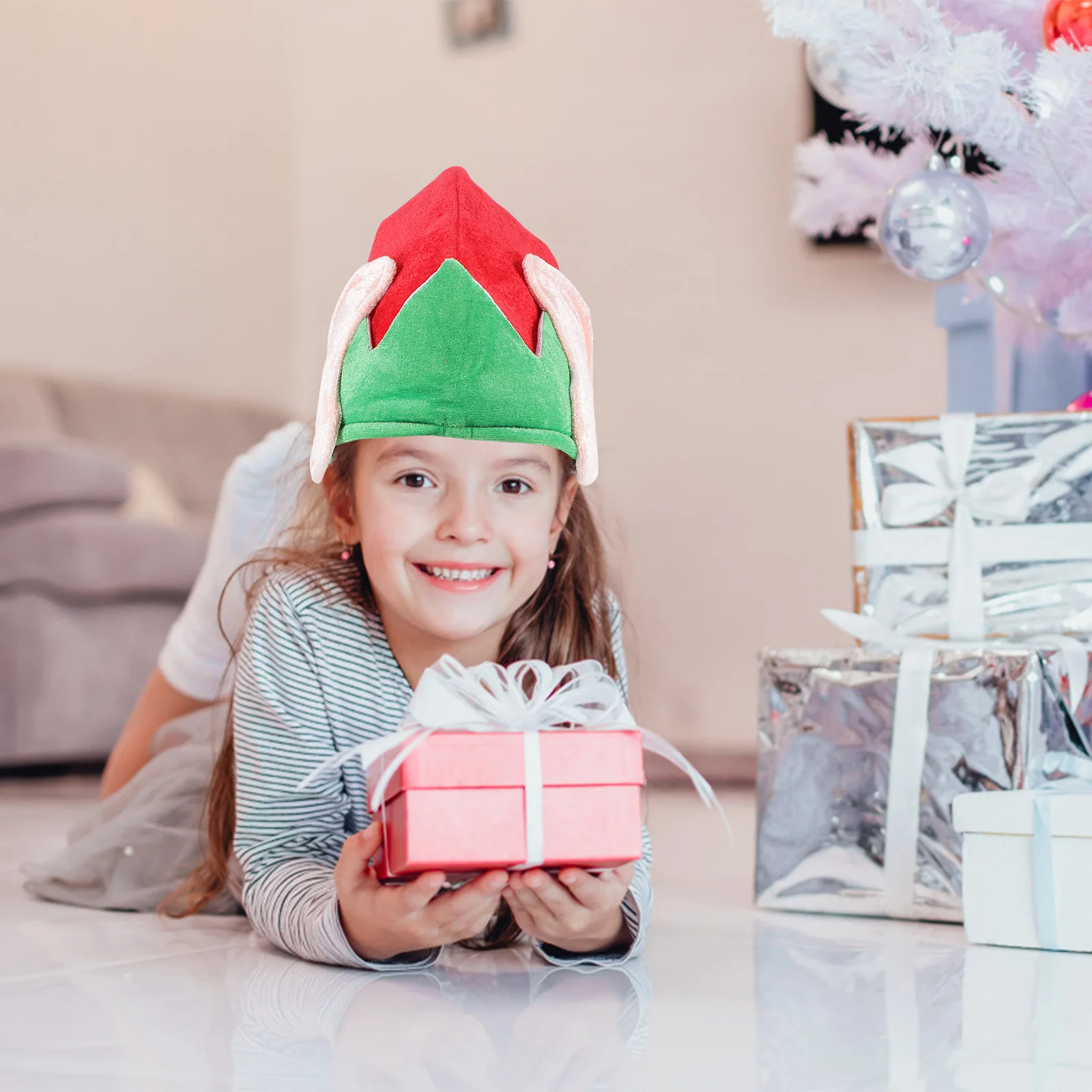 

Christmas Elf Hat Soft Material Perfect for Holiday Party Stage Performance Xmas Costume Props Christmas Caps