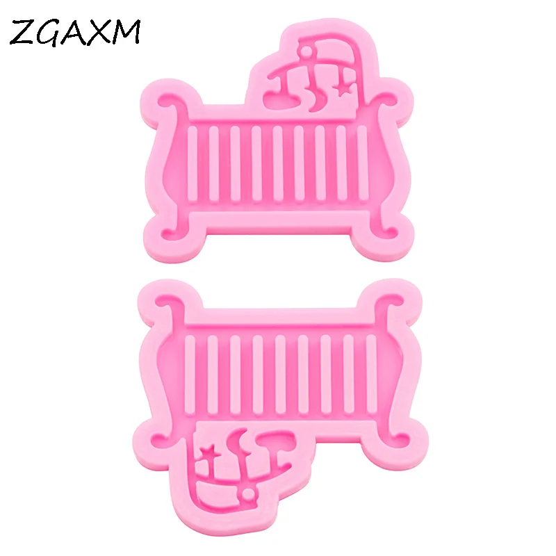 LM 518-Baby Room Bed cabinet Decorative Mold DIY earrings Polymer Clay Resin Silicone Mold Shiny Baby Shaker Silicone Mold