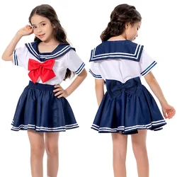 Japanese Student School Uniform Fancy Tops Skirt Dress Costume Roleplay Fantasia Outfits