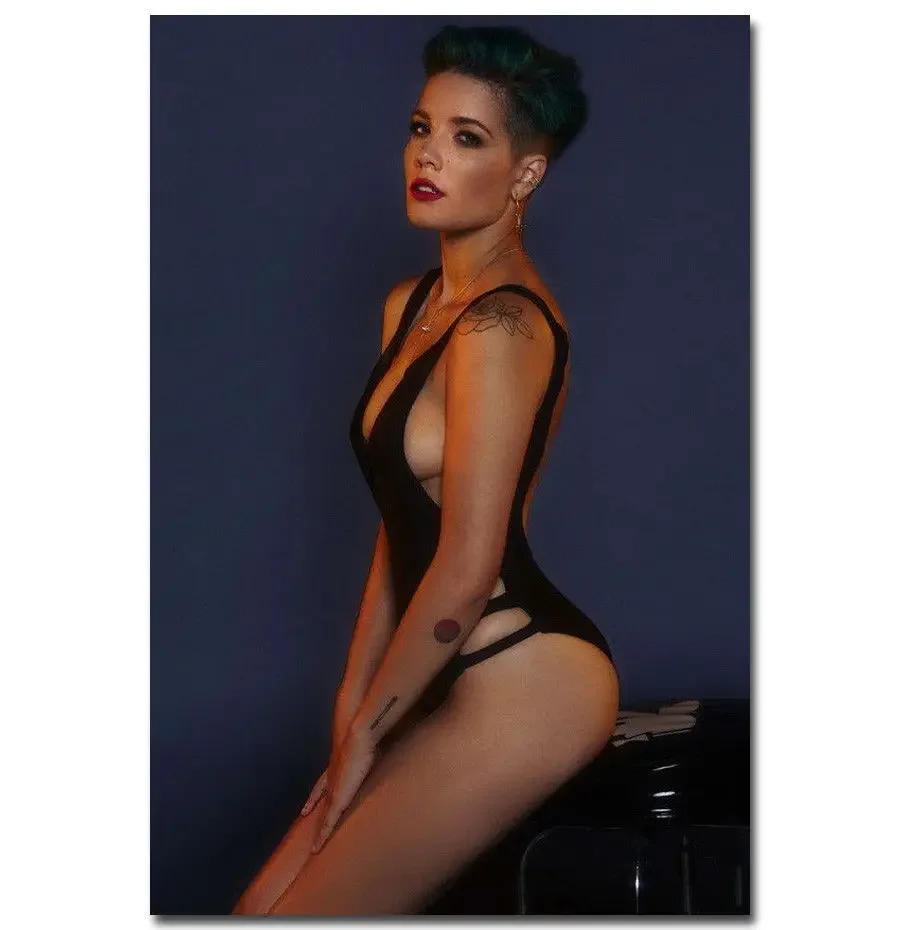 Горячая новинка HALSEY-Ашли музыкальная певица звезда-шелковый художественный постер настенная наклейка украшение подарок
