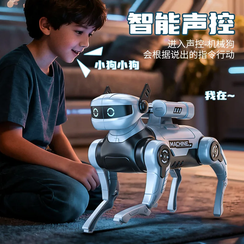 ロボット犬 子供用インタラクティブおもちゃ インテリジェントロボット犬 電動リモコンプログラミングおもちゃ 子供用男の子 新生児
