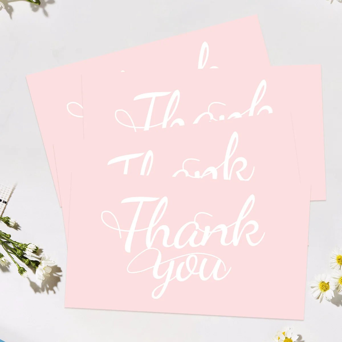 50pc 3.5x1.9inch Thank You Cards for Supporting My Small Business,Thank You Card Commercial Decoration Label for Gift Packaging