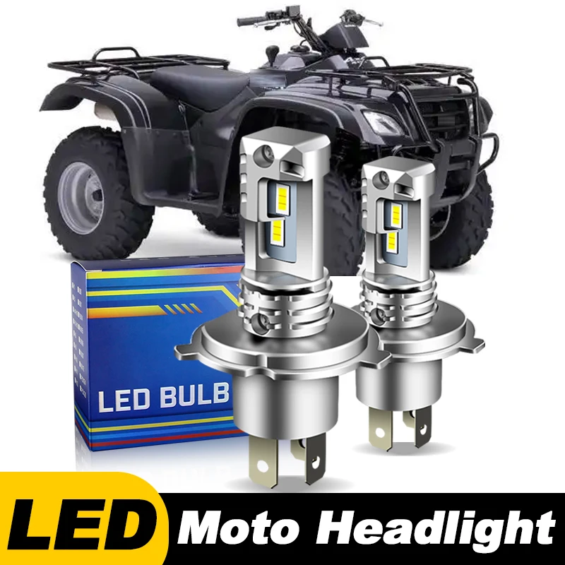 1pc/2Pcs Motorcycle LED Headlights For Suzuki King Quad 450 2007-2009 LTA450X Headlamp Bulbs White 6000k H4 HS1 9003 12000lm