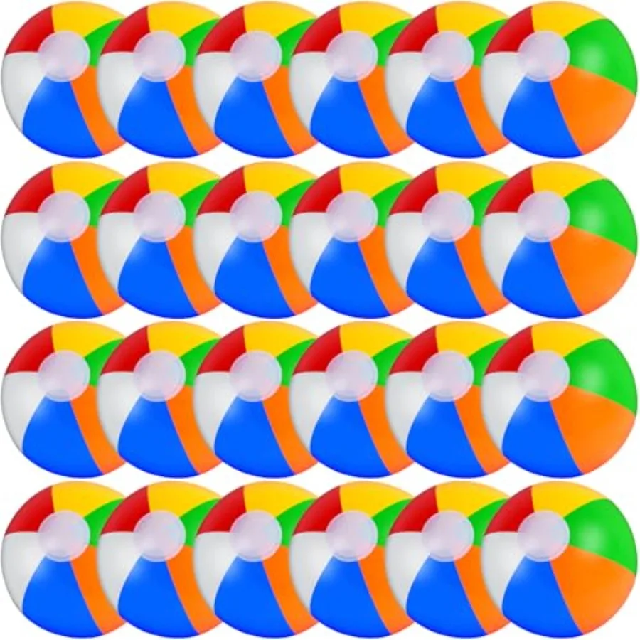 

flatable Beach Ball,"Large Rabow Beach Ball Bulk, flatable Pool Toys for Party Supplies Decorations, Adults Birthday Luau Summe