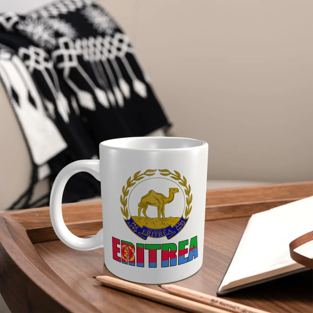 Mark Cup Mug Eritrea Letter Flag Emblem Coffee Mugs Tea Milk Water Cup Travel Mugs For Office Home