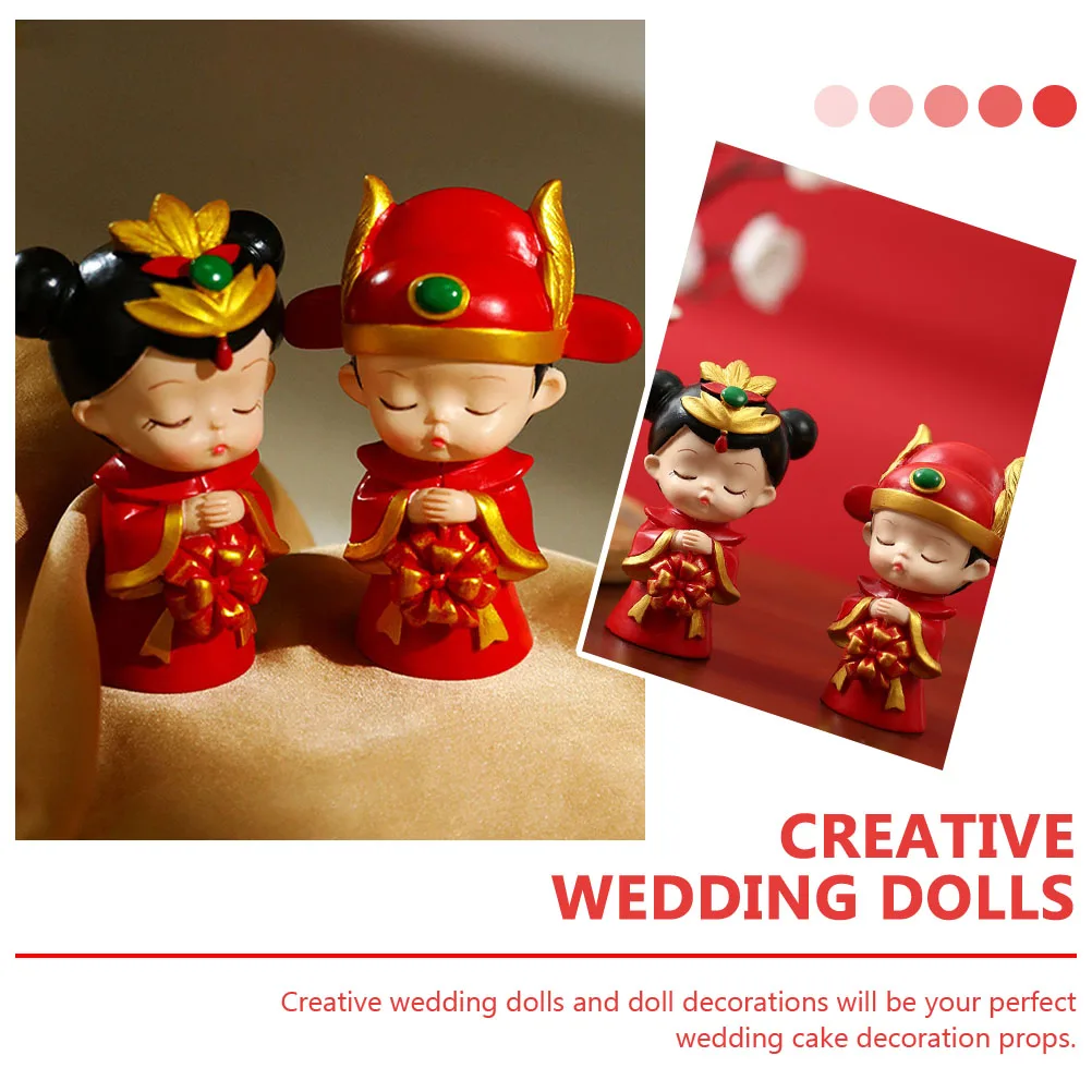 

Wedding Decor Cake Decoration Resin Topper Prom Night Festive Decorations Bride Dragging Groom Figure Lovers