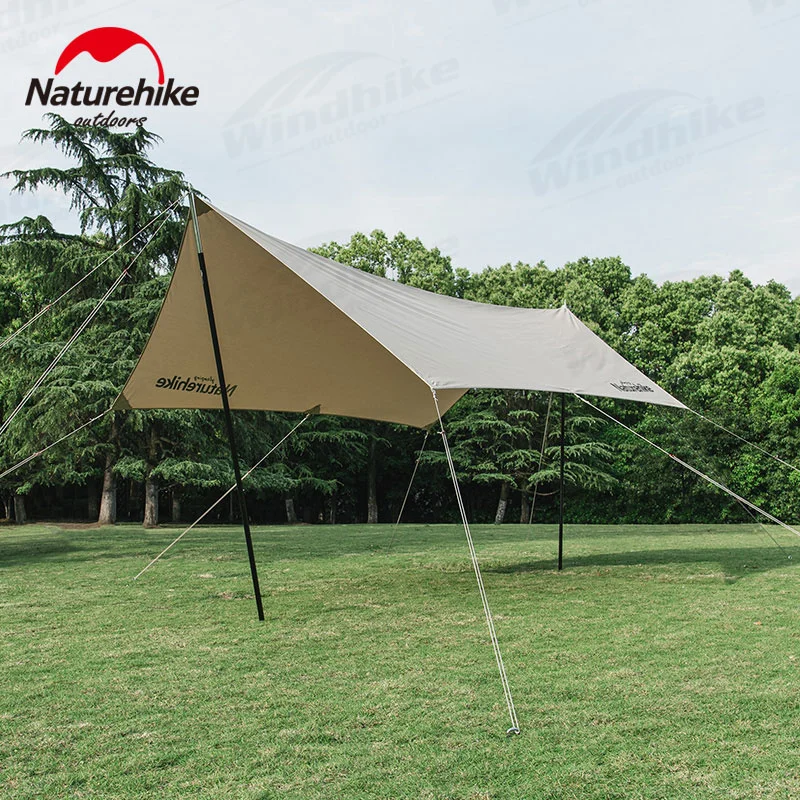 Naturehike Stretch Sun Shade Shelter Cotton Sunshade Awning Hexagon Canopy Large Awning Camping Tarp Picnic Beach Fishing Supply